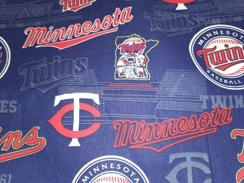 MLB Minnesota Twins Cotton 1/4 yard 9″x44 – perfect for DIY Face Mask/Covers