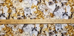 BTHY REALISTIC CUDDLE CATS KITTENS PETS ANIMALS New Cotton Fabric