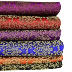 Brocade Silk Fabric Handcrafted Clothing Bridal Wedding Dressmaking Home Textile