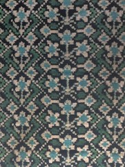 CAROLINA IRVING CURTAIN FABRIC “ALMATY – TEAL” 2.2 METRES – Cotton Velvet