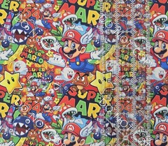 Custom 100% Cotton Woven Fabric Super Mario Bros By the 1/4 Yard 9×56