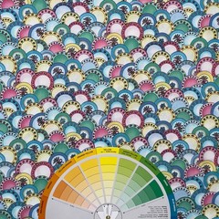Flowers and Plates – Annie’s Tea Party by Annie Lang | Erlanger Group | 1/2 Yard