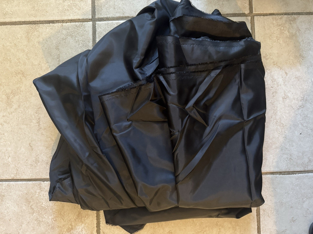 Black Solid Polyester/nylon Fabric Remnants Lining 59 in x 10 yards
