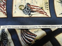 American Flag Cotton Fabric Patriotic Americana Ephemera Sew Quilt Blocks 6