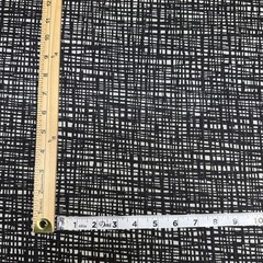 Fabric By The Yard Black And White Abstract Crosshatch Polyester Upholstery