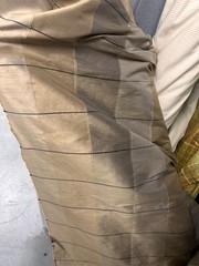 SILK Taffeta Plaid Gorgeous Copper Brown Gold BY THE YARD