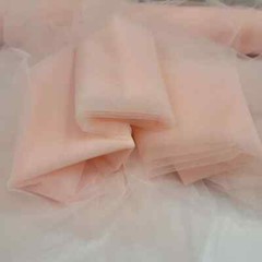 Blush Italian Tulle Fabric By The Yard Soft Dress Stretch on The Width Luxury