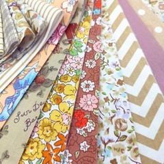 84 PCS Brown Jelly Roll Fabric Strips 2.6 Inch Precut Cotton Floral Bundle