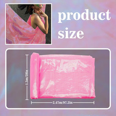 3 Yard Sheer Iridescent Organza Fabric for Costume, Curtain, Wedding (Pink) | Ma