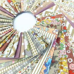 84 PCS Brown Jelly Roll Fabric Strips 2.6 Inch Precut Cotton Floral Bundle