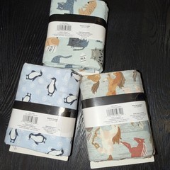 NOVELTY PRINTS PRE CUT COTTON FABRIC 2 yards HORSES PINGINES CATS 3 In Total