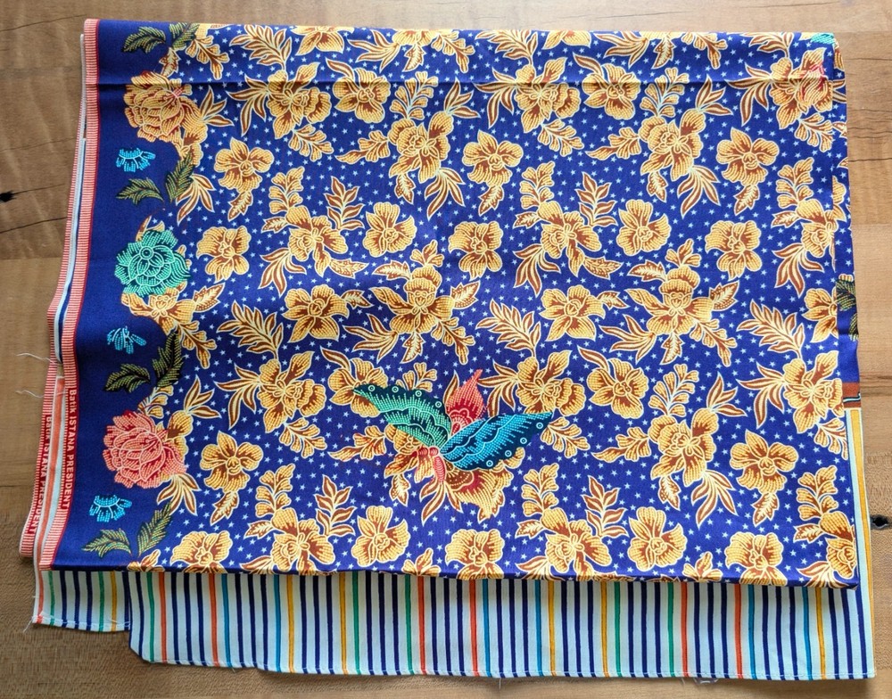 Batik (Halus) fabric single piece 35″ wide 115″ long (plus 2×6″ edges)