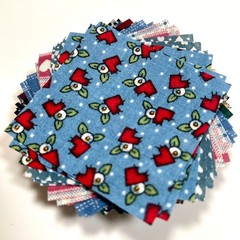Heart Fabrics Love Valentine Mini Charm Pack 2.5″ Squares, Qty. 42, 100% Cotton