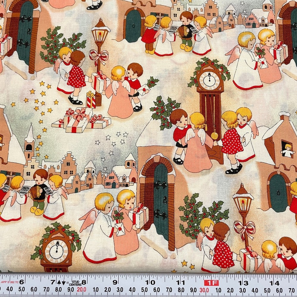 Vintage Children Blessings of the Season RJR Fabrics Cotton Remnant 10″ x 44″