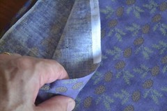 By 1/2 Yd, Vintage, Brown & Green on Lavender Quilt, Peter Pan/Tree House N1327