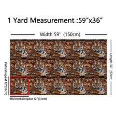 Manfei Tiger Print Vivid Diy Fabric For Girls Boys Woman Craft Loversnatural