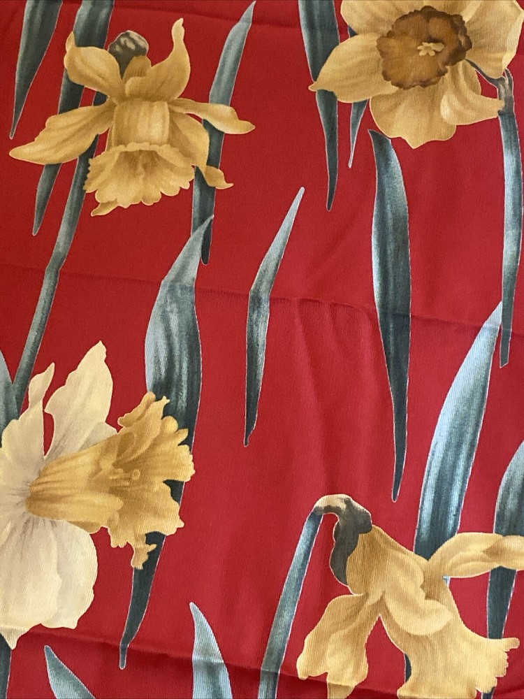 Hawaiian Print, Red Green Yellow Approx 4mt 54” Wide