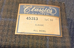 15 Vintage 1960s Men’s Suit Wool Fabric Samples from M. Wile Co. Quilt Crafts