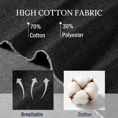 HYVAKUPPA Washed Denim Fabric Black 2 Yards