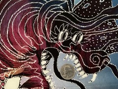 Island Batik Hand-painted Dragon Batik Panel 18.5″ x 59″ 100% Cotton