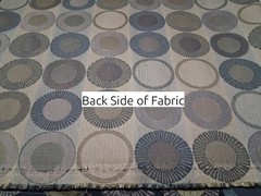 Teal Yellow Gray Modern Geometric Circle Fabric – 2 Pieces 54″W x 37″L