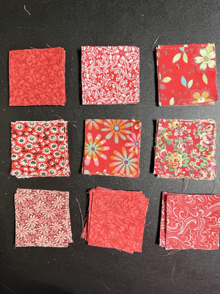 Mini Charm 2.5” Squares – Red 90 Pcs