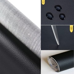 Update Self Adhesive Faux Leather Sheet Vinyl Upholstery Leather Fabric Mater…