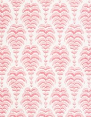 BRUNSCHWIG & FILS FABRIC ‘PONCHETTE PRINT – PINK’ 6.2 METRES Linen Blend