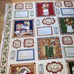 My Farmhouse Kitchen Panel 35” By 44” Cat Williams SSI Cotton Fabric – New