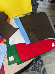 Vintage Lot of 23 Felt Fabric Arts Crafts Several Large Pieces Many Colors
