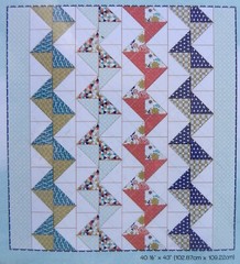 Simple Quilts “Chevron” Kit, 40.5″x43″ Top + Backing & Binding, Geometric, New