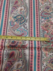 Paisley Stripe Darker Pastel Colors 1.5 Yards 45″ Wide Med Weight Upholstery