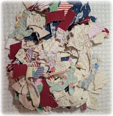 Vintage Quilt Scrap Cutter Quilt Scrap Pieces Slow Stitch, Junk Journal, Bag 8