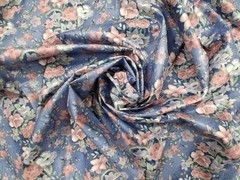 Vintage Floral Dusty Rose White Eyelet Cotton Fabric Lot 3pc Destash Craft