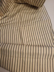 Lanella Fabric Switzerland Egyptian Cotton Wool 18 Yards White-Black Stripe 36″