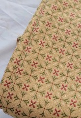 VTG Jacquard High End Upholstery Custom Drapery Woven Diamond Gold Fabric