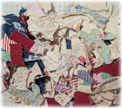 Vintage Quilt Scrap Cutter Quilt Scrap Pieces Slow Stitch, Junk Journal, Bag 8