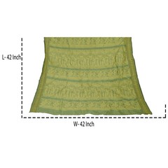 Sanskriti Vintage Pallu Fabric Art Silk Woven Baluchari Design Decor Craft