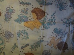 Vintage LARGE BABY Themed Fabric (57cm x 70cm)