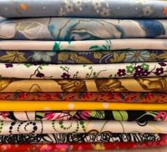 Lot of 12 Cotton 1/3 Yard Prints Assorted Colors & Prints Stash Builder FL3