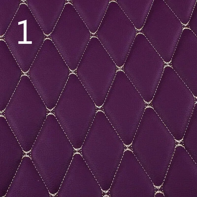 100x158cm Faux Leather Quilted PVC Fabric Car Interior Upholstery Mat