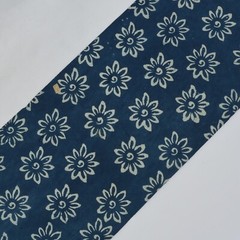 Indigo Blue Cotton Fabric By The Yard Hand Dyed Floral Dress Sewing Craft Fabric