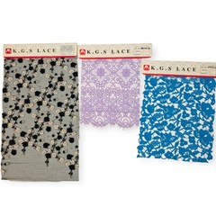25 Assorted Lace Fabric Samples Lot Floral Guipure Embroidery Craft Sewing