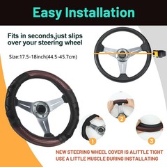 DaisyInner 17.5-18 Inch Steering Wheel Cover for Semi Truck No-Slip & Comfy G…