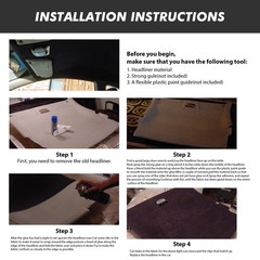 Automotive Suede Headliner Fabric with Foam Backing Car DIY Replacement Brown