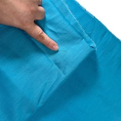 5.5 Yard Turquoise Blue Fabric Yardage Slub Texture Crafting Sewing Mid-Century