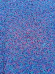 Vtg Upholstery Heavy Weight Fabric Purple Teal Burgundy Blue 12′ X 4′