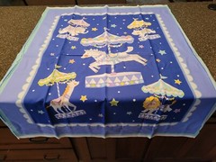 Circus Carousel Panel 35″ x 42″ Unbranded Crib Top Animals Blue