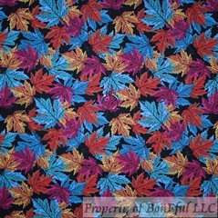 BonEful Fabric FQ Cotton Quilt Black Orange Pumpkin Face Witch Hat Glow Kid Star