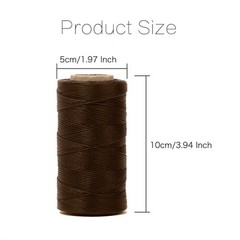 Tenn Well 328Yards 150D 1MM Waxed Thread, Flat Sewing Wax 328 yards, Brown